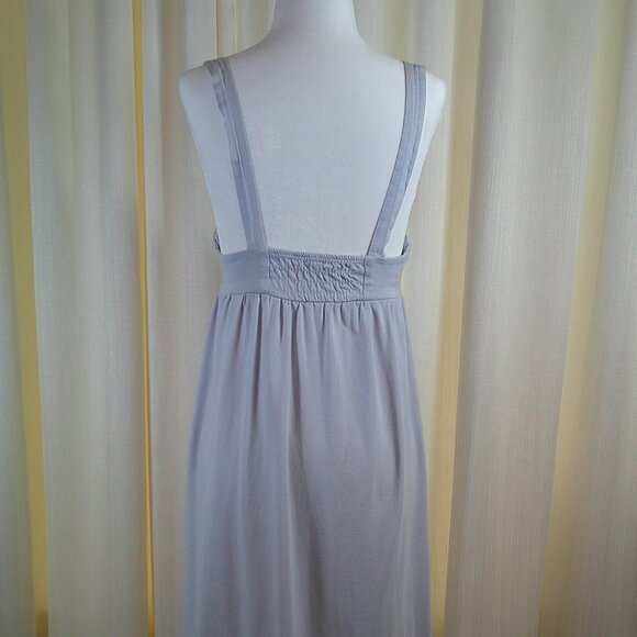 Zara Light Blue Empire Maxi Dress - Tiered Skirt, Size M - Picture 2 of 8